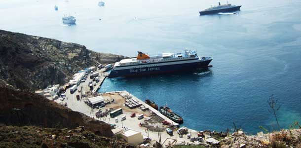 santorini ferry port